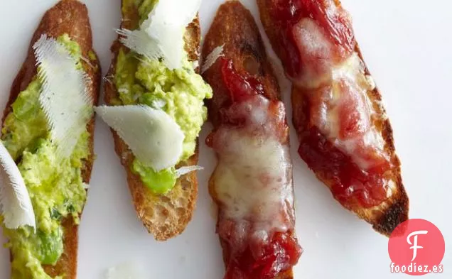 Crostini Con Fontina y Mermelada de Tomate De ' Las Gloriosas Verduras de Italia