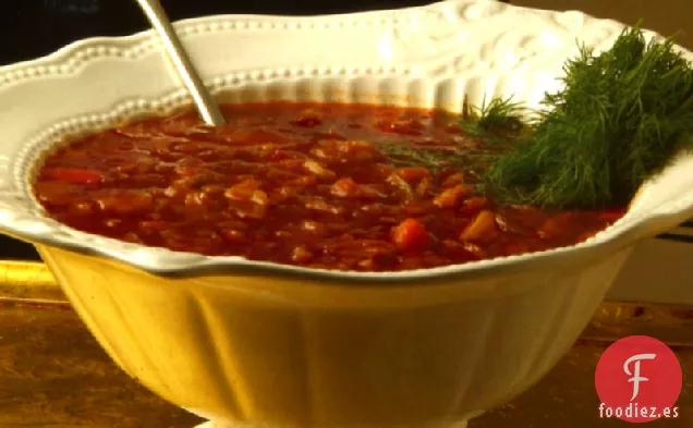 Sopa De Repollo Agridulce Con Eneldo