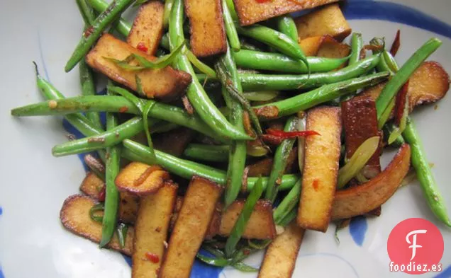 Judías Verdes Salteadas y Tofu Seco de Cinco Especias