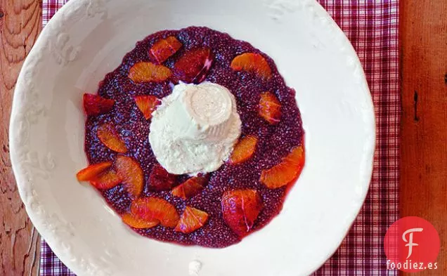 Gachas de Semillas de Chía con Naranja y Yogur