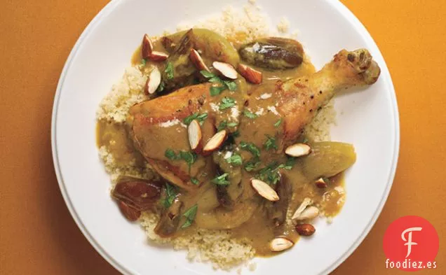 Pollo Estofado con Dátiles y Especias Marroquíes