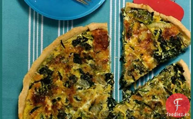 Quiche De Calabacín, Col Rizada Y Cebolla