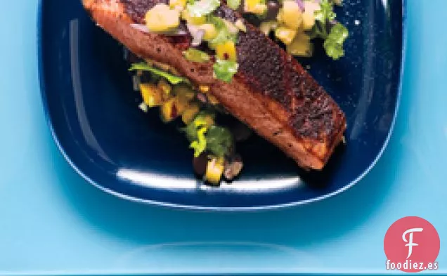 Salsa Jamaicana de Salmón y Mango y Piña