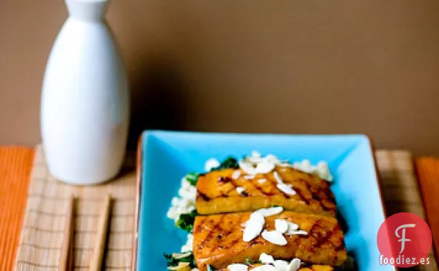 Tofu De Mermelada Con Col Rizada Y Cuscús De Perlas De Limón