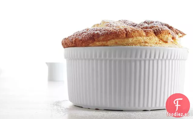 Soufflé de Mandarina con Coulis de Cítricos