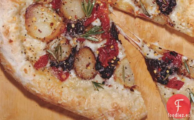 Pizza con Fontina, Patatas y Tapenade