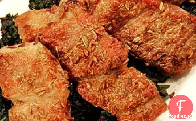 Spalla Di Maiale (chuletas De cerdo Con Col Rizada Toscana)