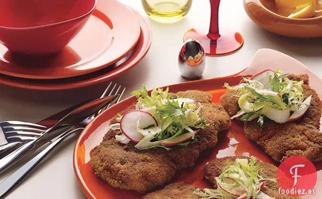 Escalope de Pollo con Frisée-Ensalada de Manzana