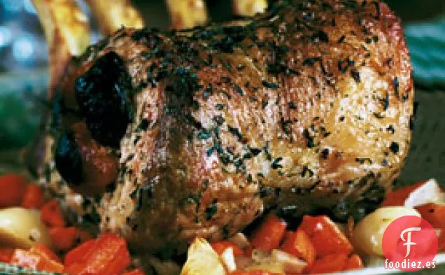 Cerdo Asado con Relleno de Frutas y Salsa de Mostaza