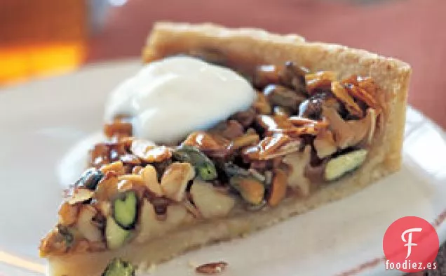 Tarta Caramelizada de Pistacho, Nuez y Almendras