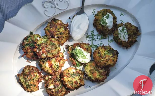 Keftedes de Calabacín con queso Feta y eneldo