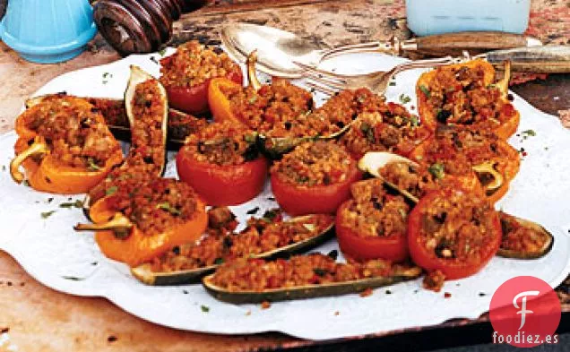 Verduras Rellenas de Berenjena y Bulgur