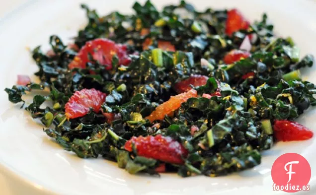 Ensalada De Col Rizada Con Naranja Sanguina Y Limón Meyer