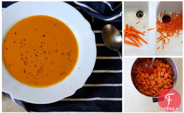 Sopa Vegana de Zanahoria, Jengibre y Coco