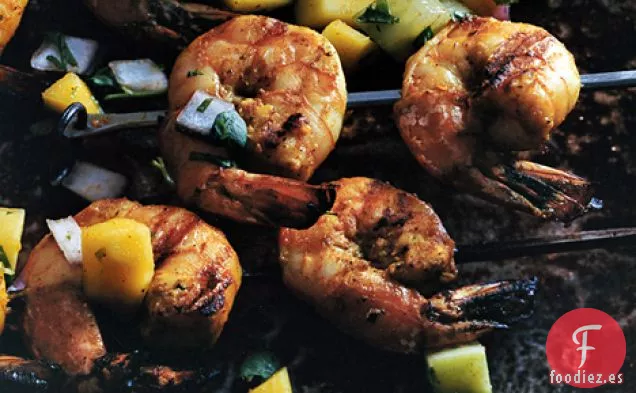 Tikka de Camarones con Chutney de Mango Fresco