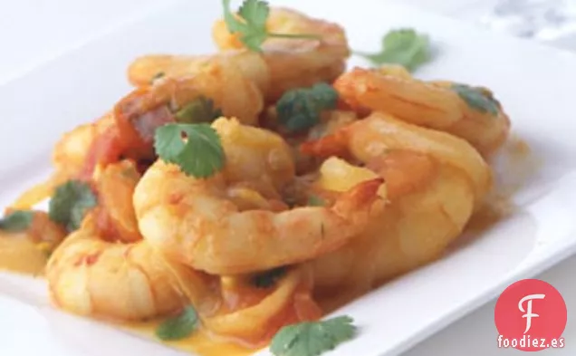 Camarones con Especias Indias