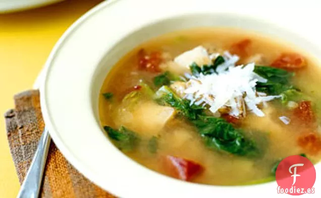 Sopa de Pollo y Escarola con Hinojo