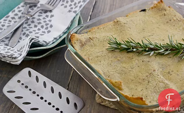Lasaña De Setas Y Col Rizada Con Salsa De Anacardo De Romero