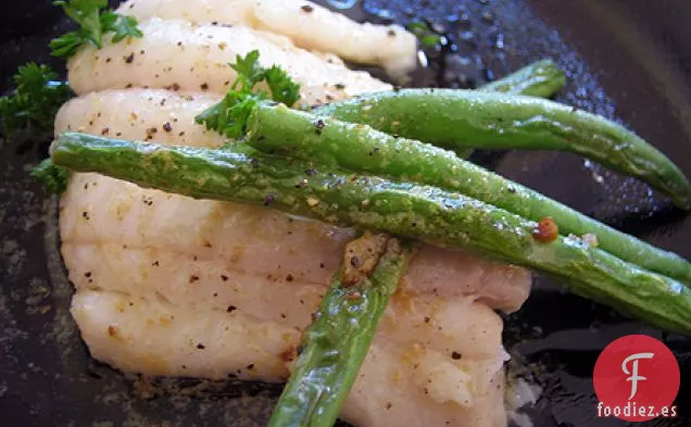 Lenguado Escalfado Con Naranja Sanguina Beurre Blanc