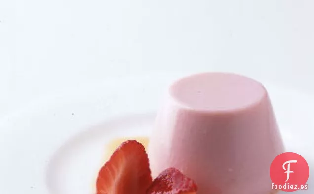 Panna Cotta de Fresa con Compota de Fresa