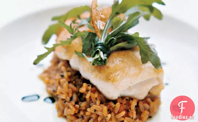 Lenguado de Limón con Risotto de Tomate y Oliva