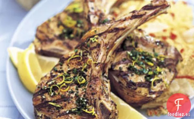 Chuletas de Ternera con Limón y Perejil a La Parrilla