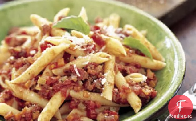 Penne en el país Ragú