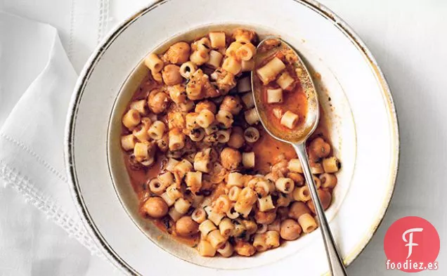 Ditalini con Garbanzos y Aceite de Ajo y Romero