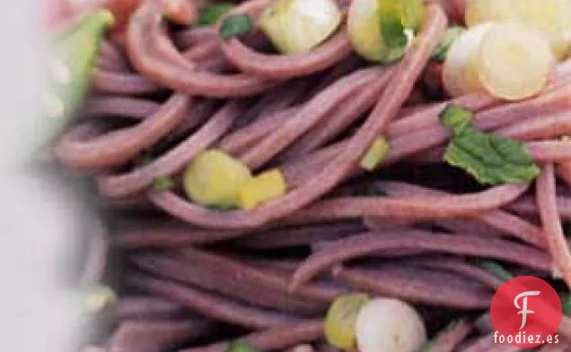 Fideos Soba de Menta y Cebolleta