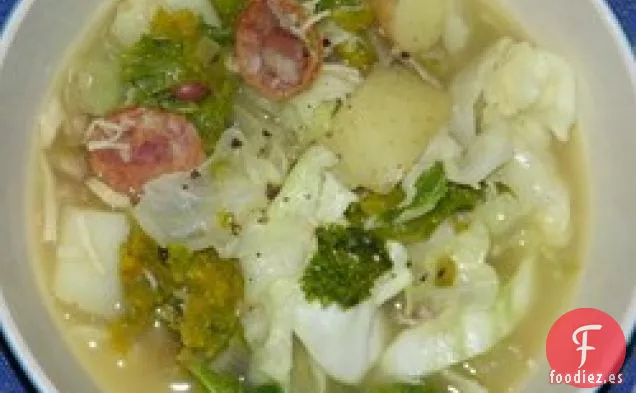 Sopa de Col Rizada