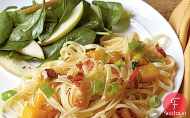 Pasta con Tocino y Mantequilla