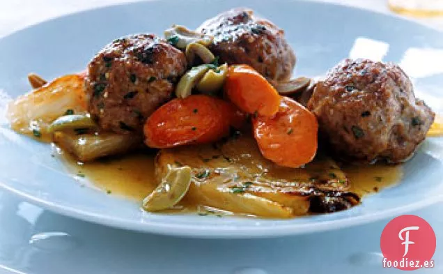 Albóndigas de Ternera con Verduras Estofadas