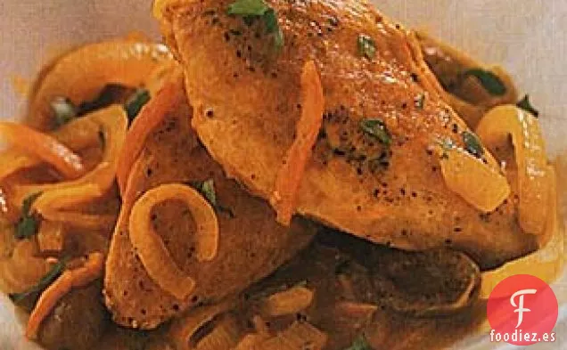 Pollo Marroquí con Limones Meyer en Conserva y Aceitunas Verdes