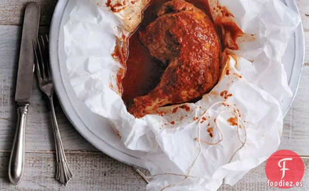 Pollo Adobo en Pergamino