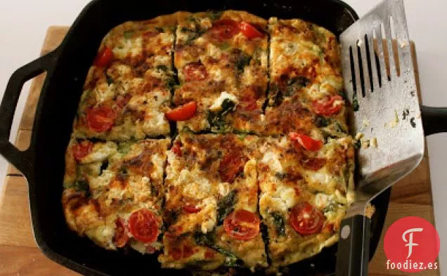 Frittata Vegetariana Con Queso Feta