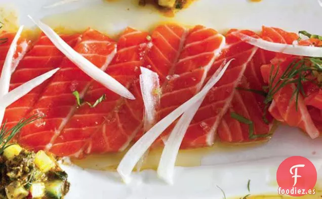 Crudo de Salmón Marroquí con Yogur