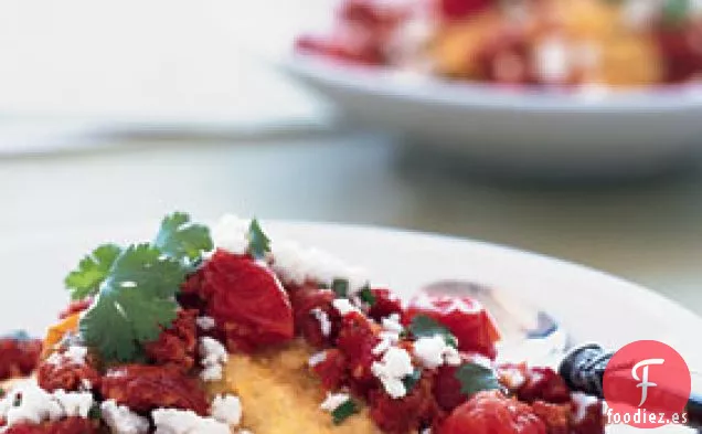 Polenta de Desayuno con Chorizo y Queso Fresco