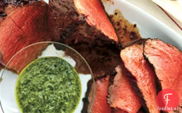 Solomillo de Ternera a la Parrilla con Chimichurri de Tres Hierbas