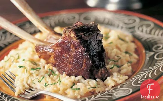 Chuletas de Cordero con Risotto de Menta