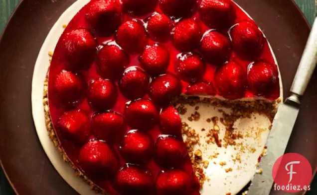 Tarta de Pretzel Retro con Fresas y Crema