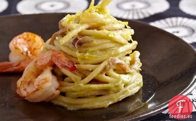 Espaguetis De Limón Y Aguacate Con Camarones De ' Pasta Modern