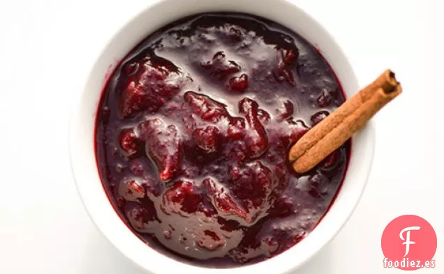 Salsa de Arándanos con Vino Tinto Especiado
