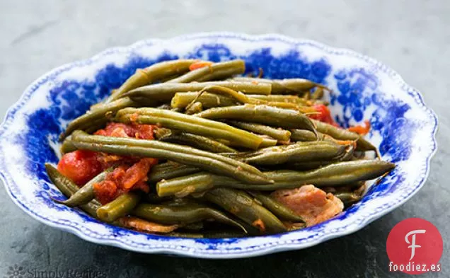 Judías Verdes con Tomates y Tocino