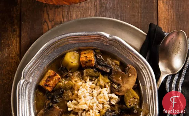 Gumbo de Champiñones y Tempeh