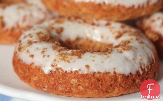 Rosquillas Horneadas de Pan de Jengibre con Glaseado de Jengibre