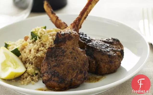 Chuletas De Cordero Marroquíes Con Cuscús Especiado