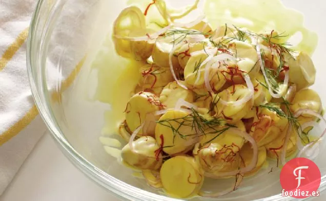 Ensalada De Papas Al Horno Con Eneldo Y Vinagreta De Azafrán Y Limón