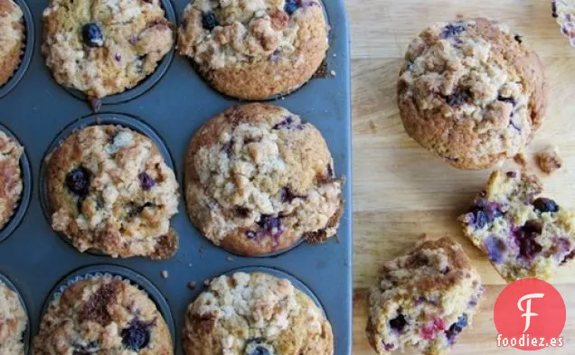 Muffins Crumble de Bayas de Azúcar Morena