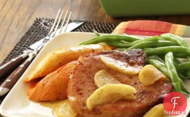 Chuletas de Cerdo Ahumadas con Batatas
