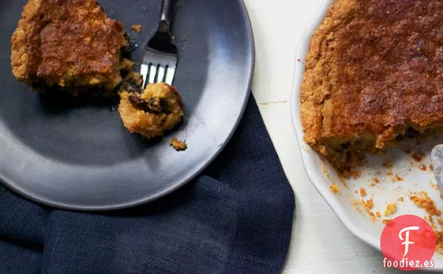Pastel de Ajedrez con Pasas de Uva y Ron